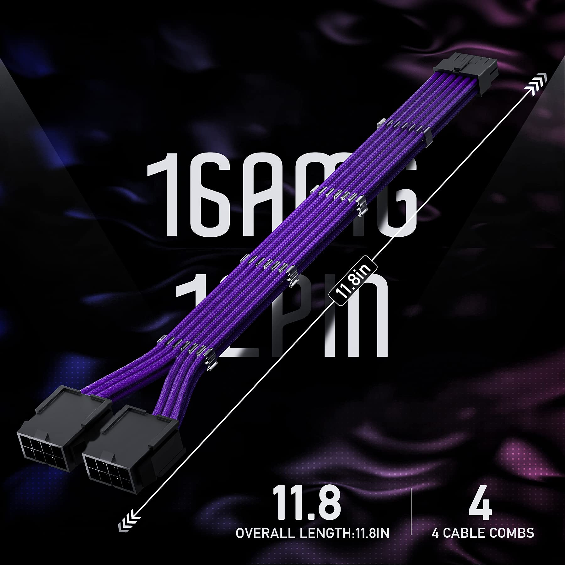 Amazon | ASIAHORSE 16AWG RTX 12ピン - デュアル8P PCIe スリーブ延長