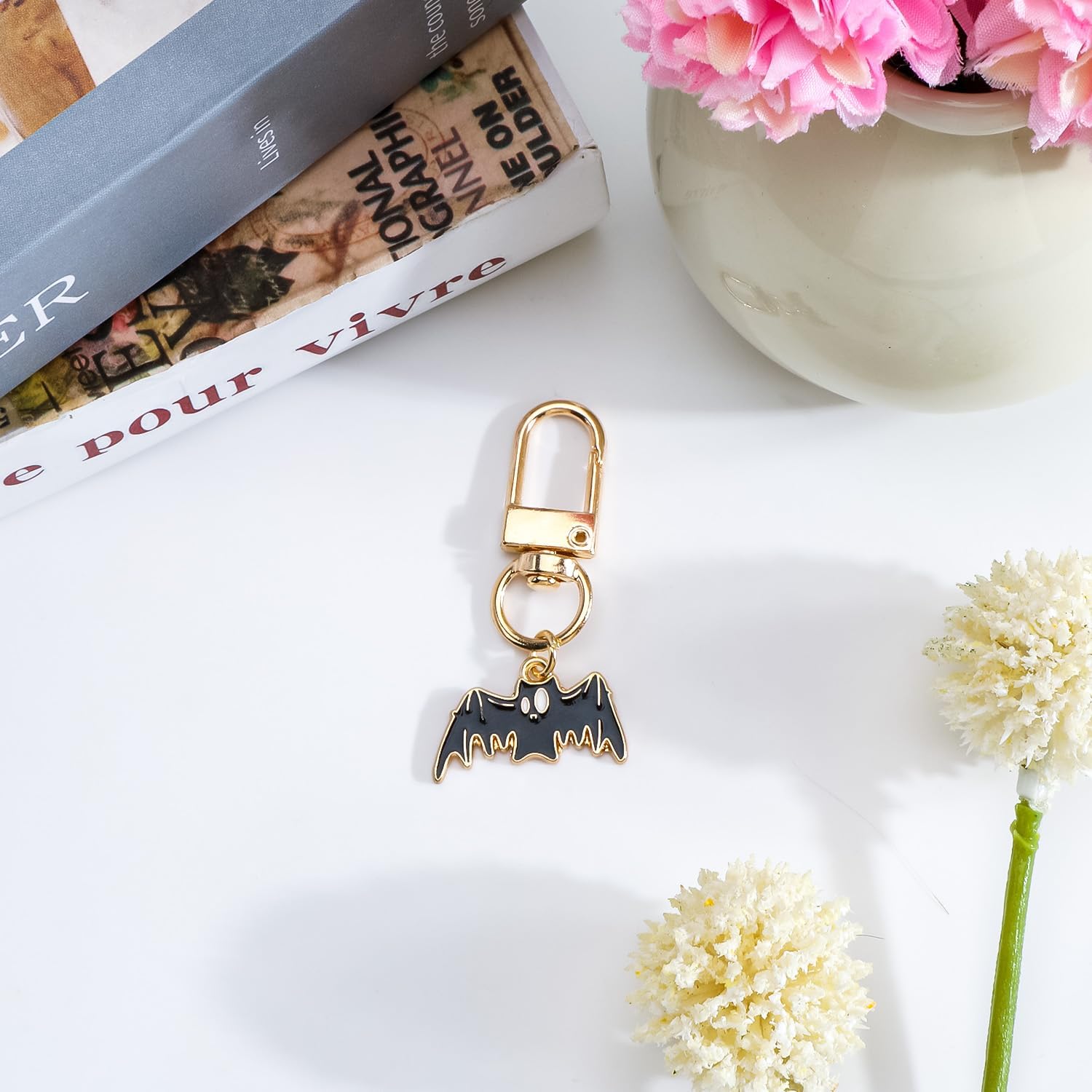Bat Keychain Halloween Keychain Cute Bag Charm Bat Gifts for Women Friends Coworker Birthday Halloween Christmas - Image 4