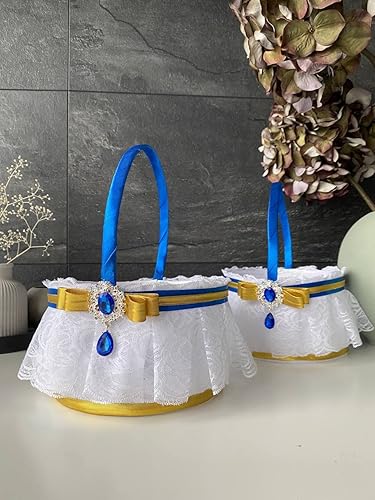 Miniatura 9 de Vizzara, Royal blue and gold Wedding Set, Personalized, Guest book, Wedding glasses Royal blue and gold wedding, Card box Royal blue wedding, Pillow