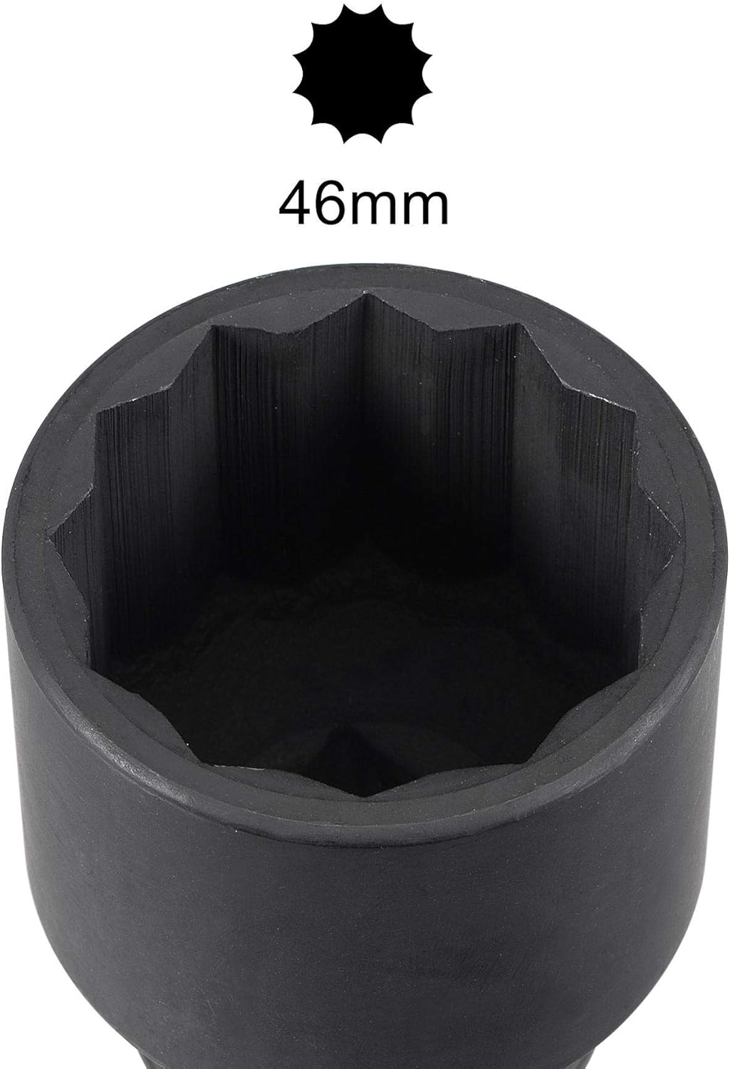 uxcell 3/4-Inch Drive 46mm 12-Point Impact Socket, CR-MO Steel 70mm Length, Standard Metric Sizes
