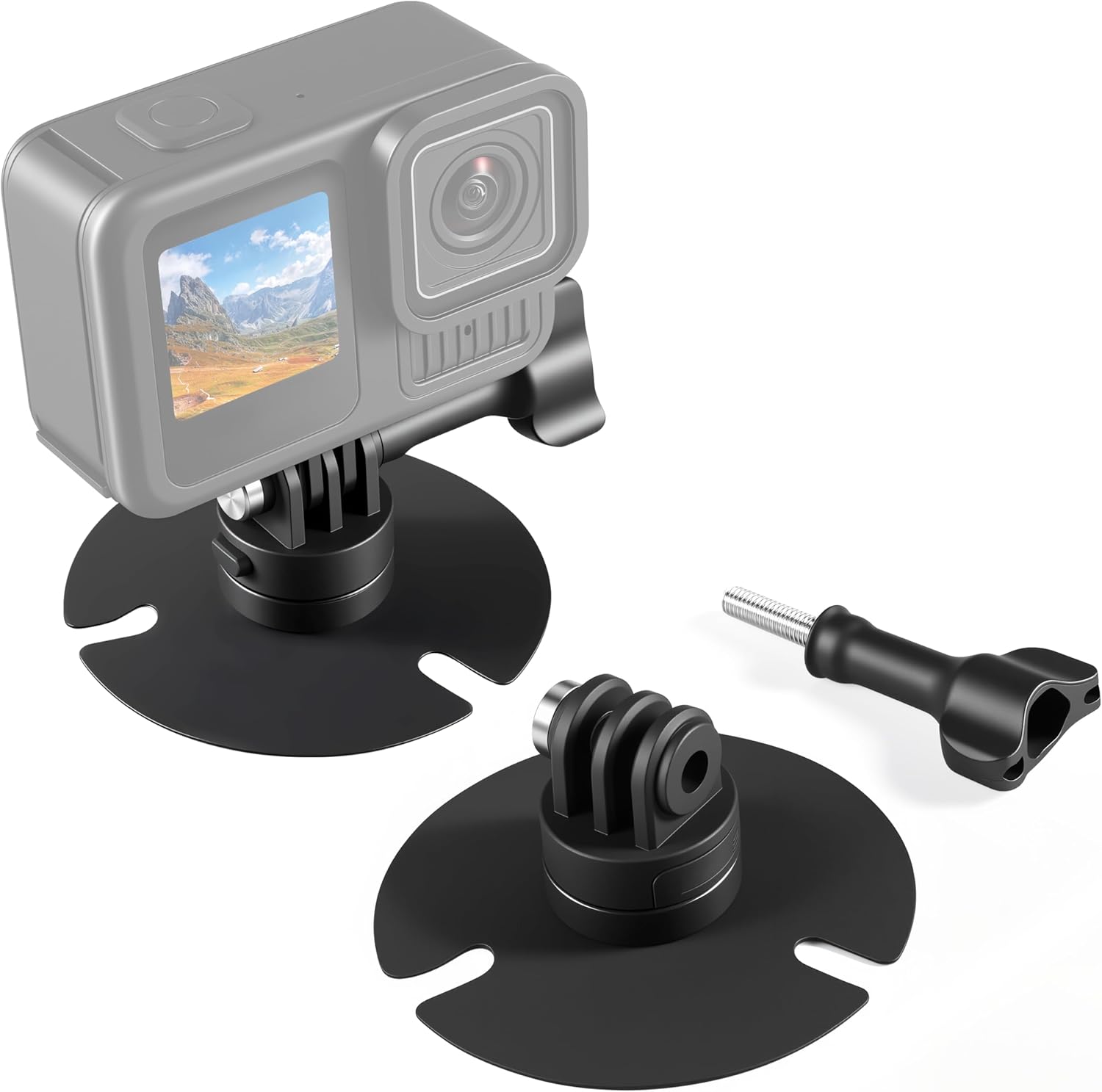 Flexible Adhesive Helmet Mount for DJI Osmo Action 6 5 pro 4 Nano for Insta360 X5/X4 GO Ultra Action Camera Snowboard Su