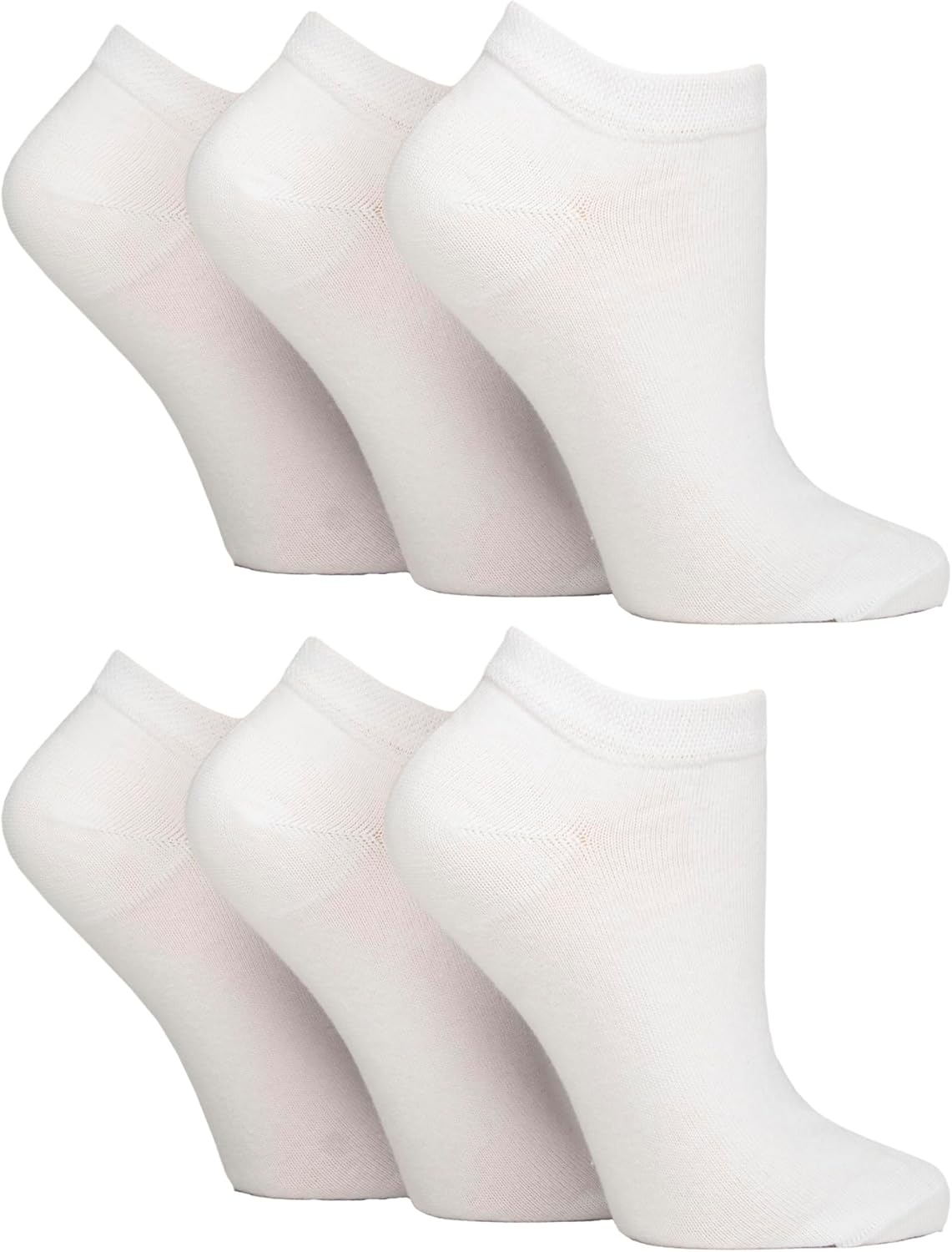 Gentle Grip 6 Pack Ladies Diabetic Ankle Socks Low Cut Socks