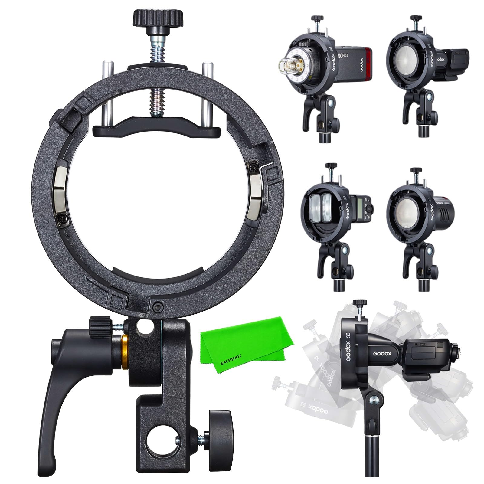 Godox S3 Speedlite Bracket Bowens Mount Holder (𝐒𝟐 𝐔𝐩𝐠𝐫𝐚𝐝𝐞𝐝 )