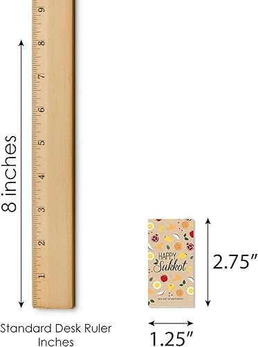 Miniatura 5 de Big Dot of Happiness Sukkot - Mini pegatinas de barra de caramelo - Regalos pequeños de vacaciones judías de Sukkah - 40 unidades