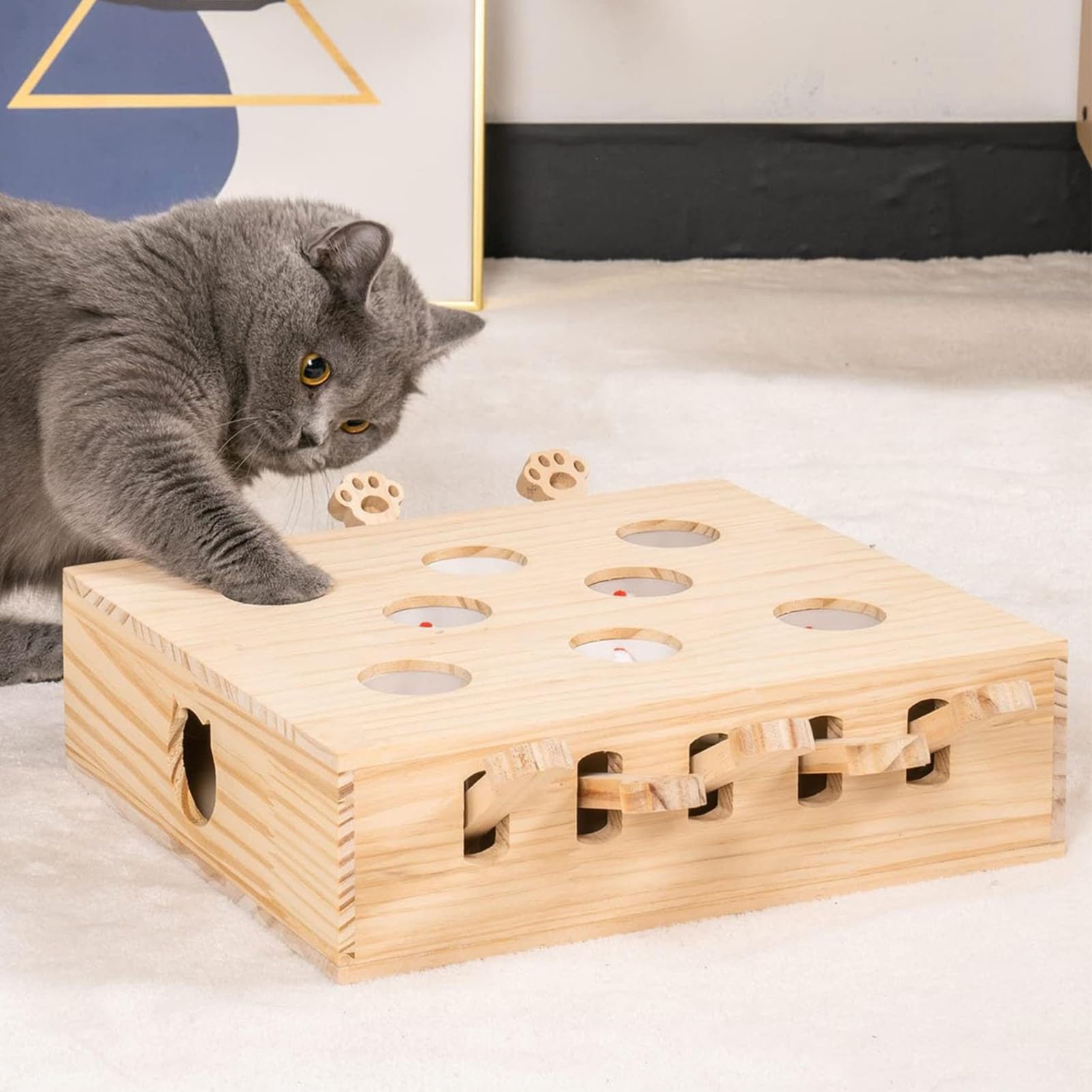 Giochi Interattivi Gatto Giocattolo Interattivo per Gatti Pop Play con | Micino Pop Caccia Simulata Interattivo Esercizio Cerca e Trova Micini Ambienti Interni Soggiorno