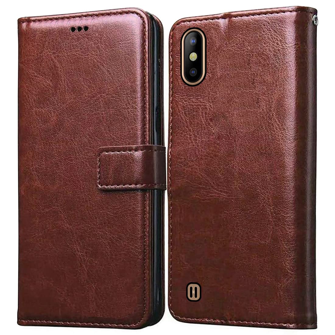 Casotec Flip Cover for Tecno Camon i Ace 2 | Premium Leather Finish | Inbuilt Pockets & Stand | Flip Case for Tecno Camon i Ace 2 (Brown) (B09Q93FVTN) Amazon Price History, Amazon Price Tracker
