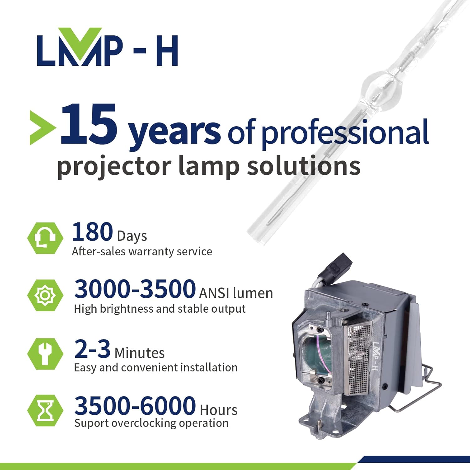 NP35LP/100014090 Replacement Projector Lamp with Housing Compatible with for NEC NP-V302H NP-V332W NP-V332X V302H V332W V332X