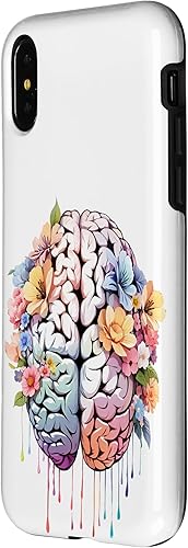 Miniatura 8 de Funda para iPhone 11 Salud mental, psicología, cerebro anatómico floral