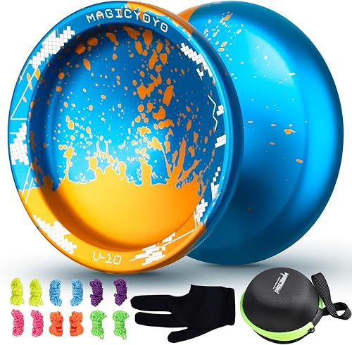 SHUNGRU Yoyo V10 profesional que no responde, Yoyo para niños principiantes y avanzados, Finger Spin Yoyo Tricks Pro Bola Yoyo de metal de aluminio