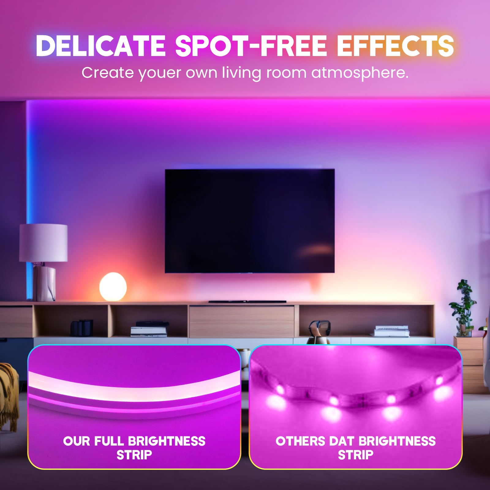 DC24V 40M RGB Neon Strip, 2 Rollen 20 Meter Silikon Flexibler WIFI LED Streifen, Smart Musiksynchronisierung Neon LED Lichtband mit Fernbedienung & Netzteil für Schlafzimmer,Weihnachtsfeier