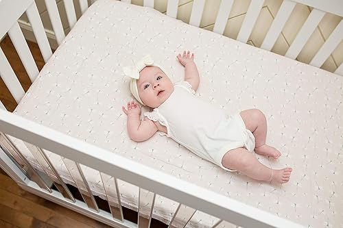 Miniatura 4 de Lulujo Sábanas de muselina para cuna, sábanas ajustables para colchón de cuna para niños y niñas, 28 x 52 pulgadas, 1 paquete (libélula)