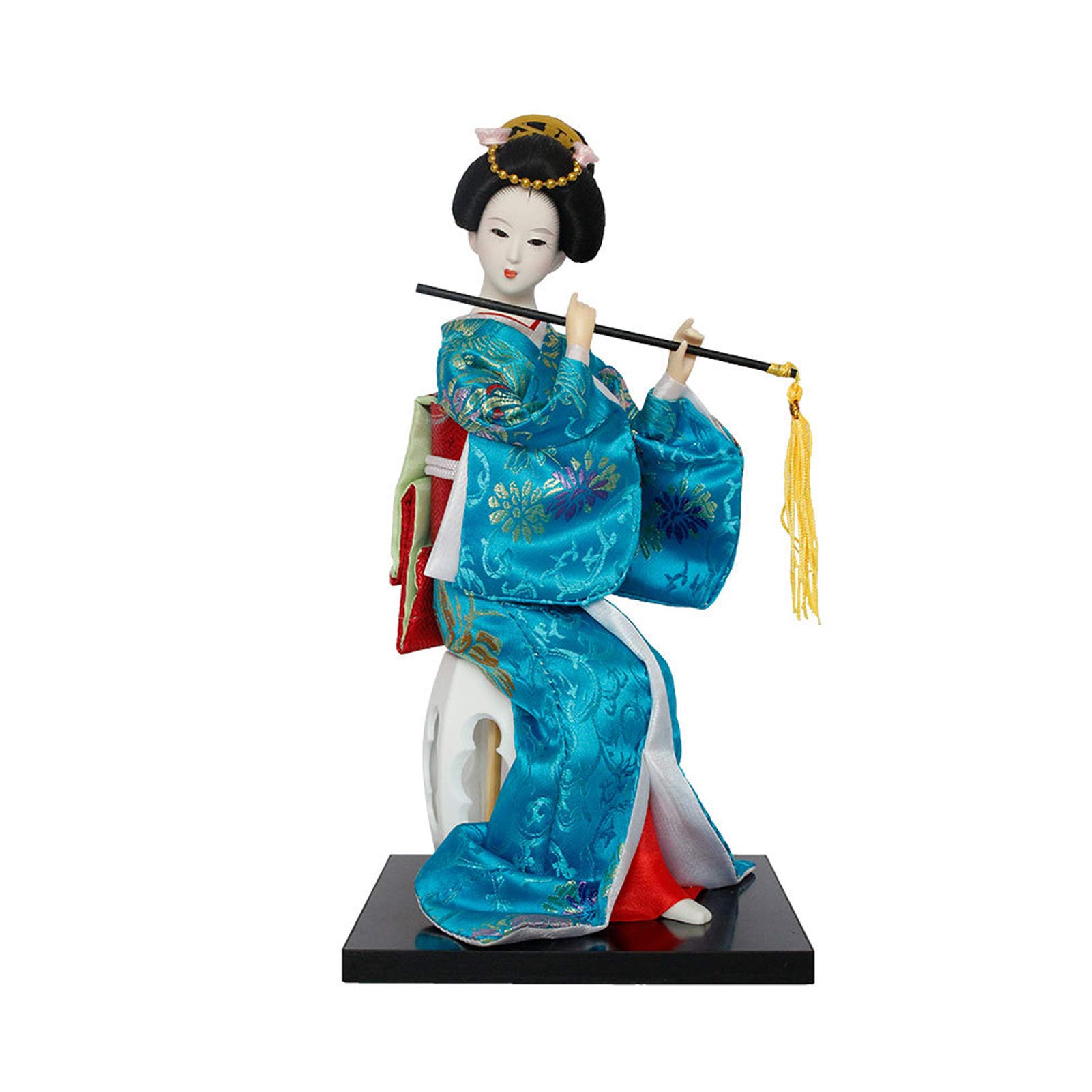 SiunwdiyJapanese Geisha Doll Ornaments Handicrafts Statuette Japanese Resin Creative Folk Ethnic Figurine Gift for Home Store Office Bedroom Gardening,K,12" (30cm)
