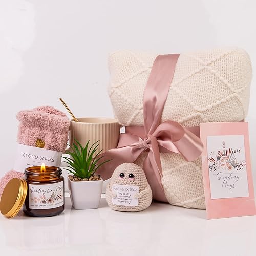 Regalos para mujeres, paquete de cuidado de regalos de condolencias para mujeres, cesta de regalo para amigos enfermos después de la cirugía,