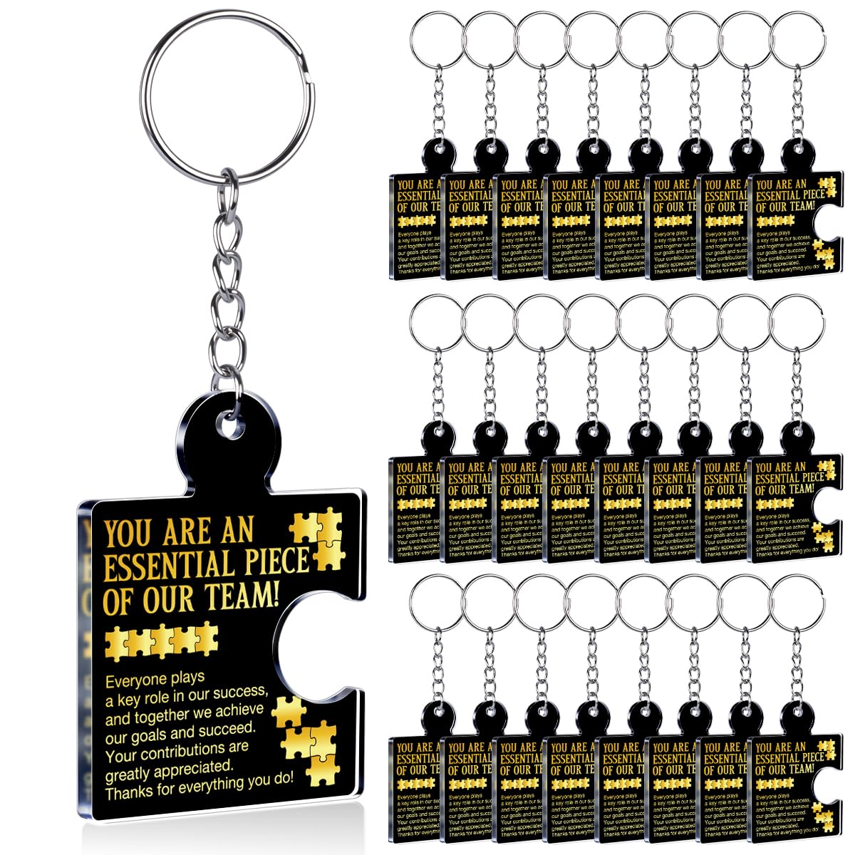 Team Appreciation Gifts Bulk Thank You Keychains for Coworkers