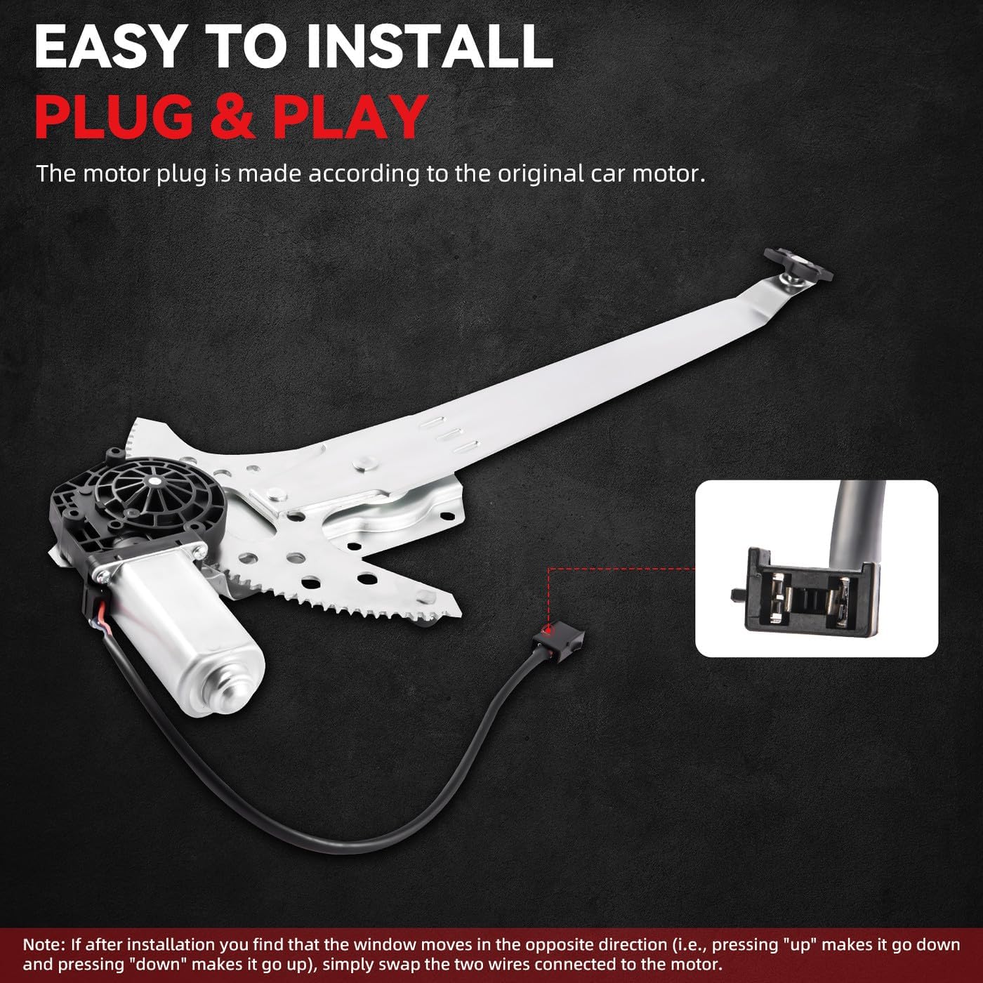 New 1pc Front Driver (Left) Side Power Window Regulator With Motor Assembly Fit Ford 80-96 F100 F150 Bronco 80-97 F250 F350 F450 88-97 F-Super Duty F53 Motorhome F59 Commercial Stripped Chassis