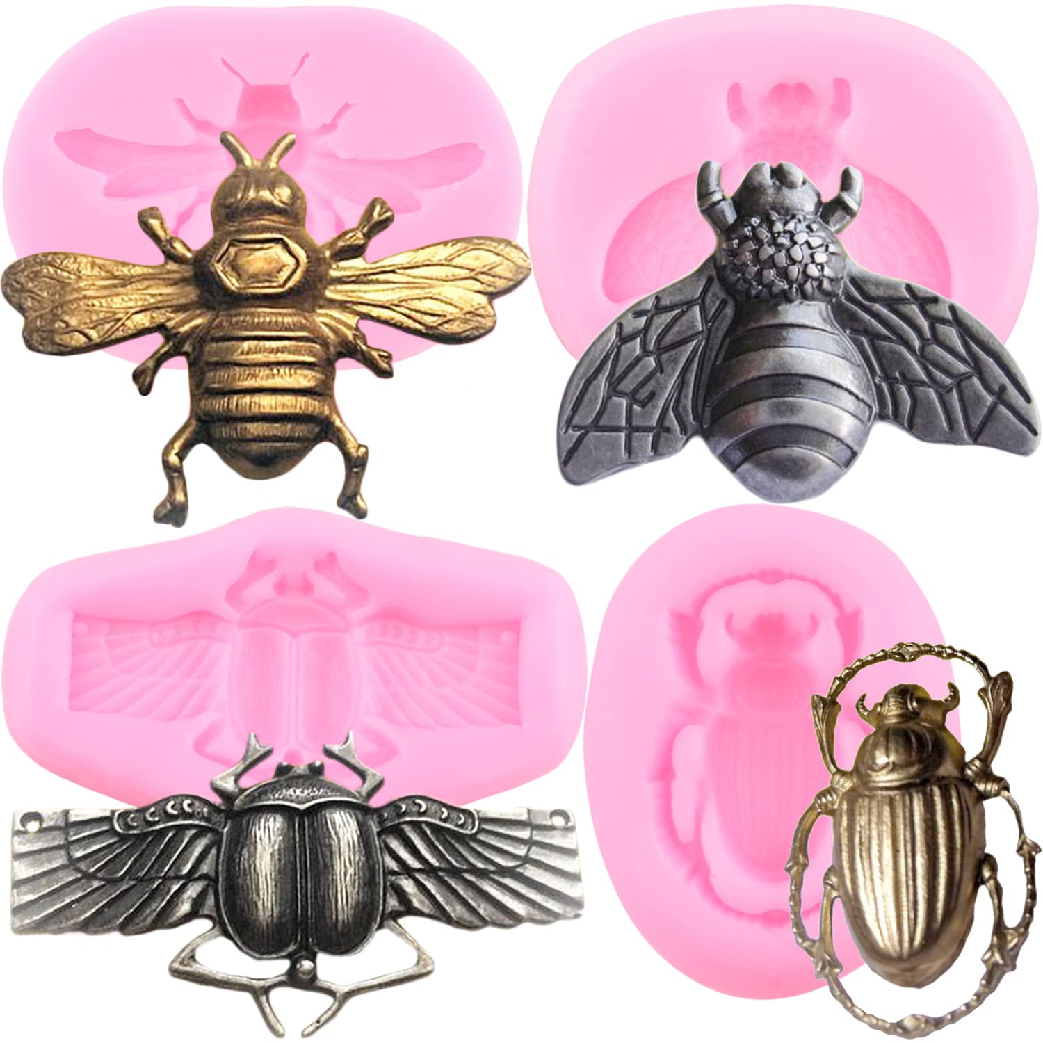 QWEDFG Libelle Siliconen Mallen Insect Chocolade Fondant Mallen Cake Decoreren Gereedschap Hars Klei Snoep Mould Cupcake Bakken