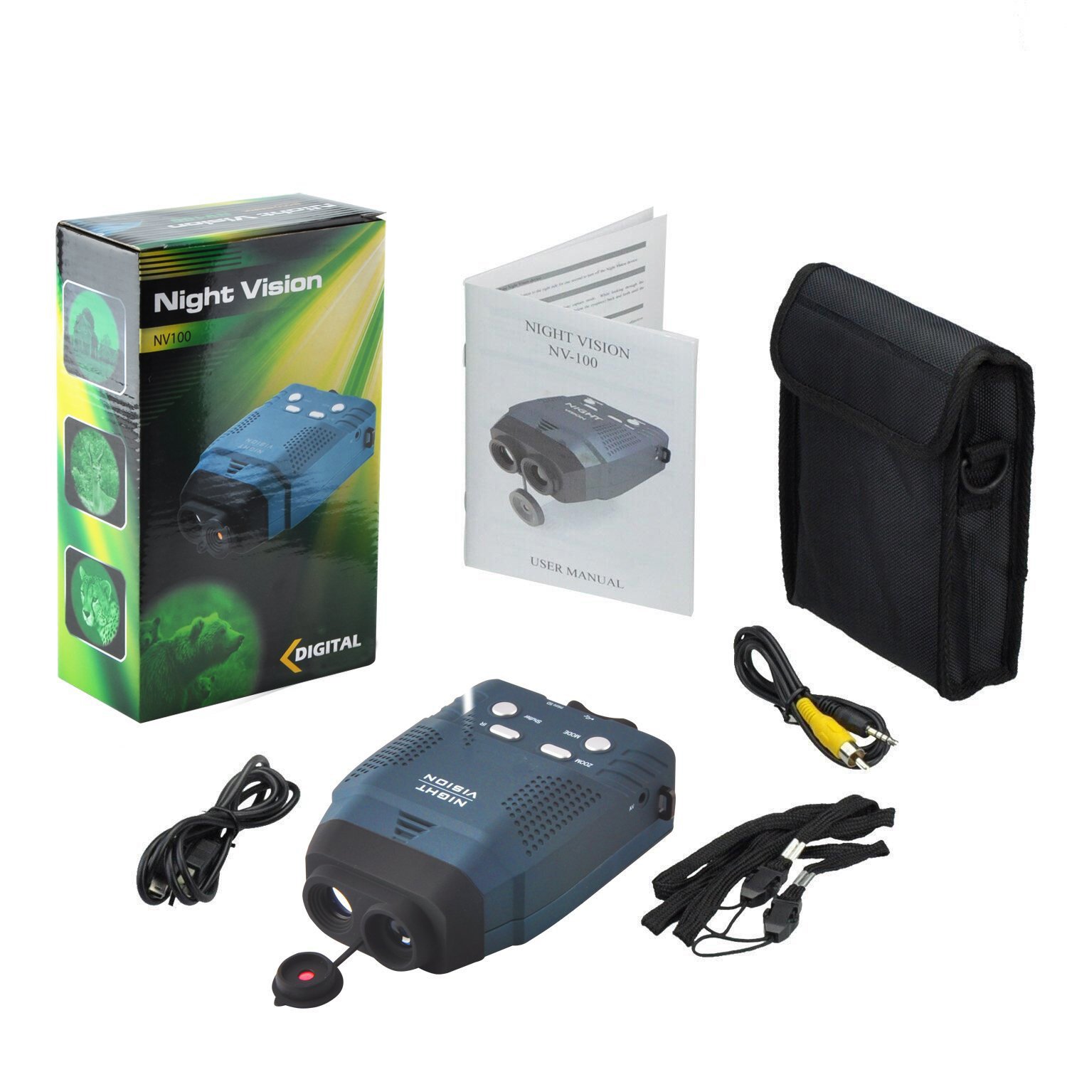 Cyfrowy noktowizor NightVision 3 x 14 promiennik podczerwieni oświetlenie polowanie NS1