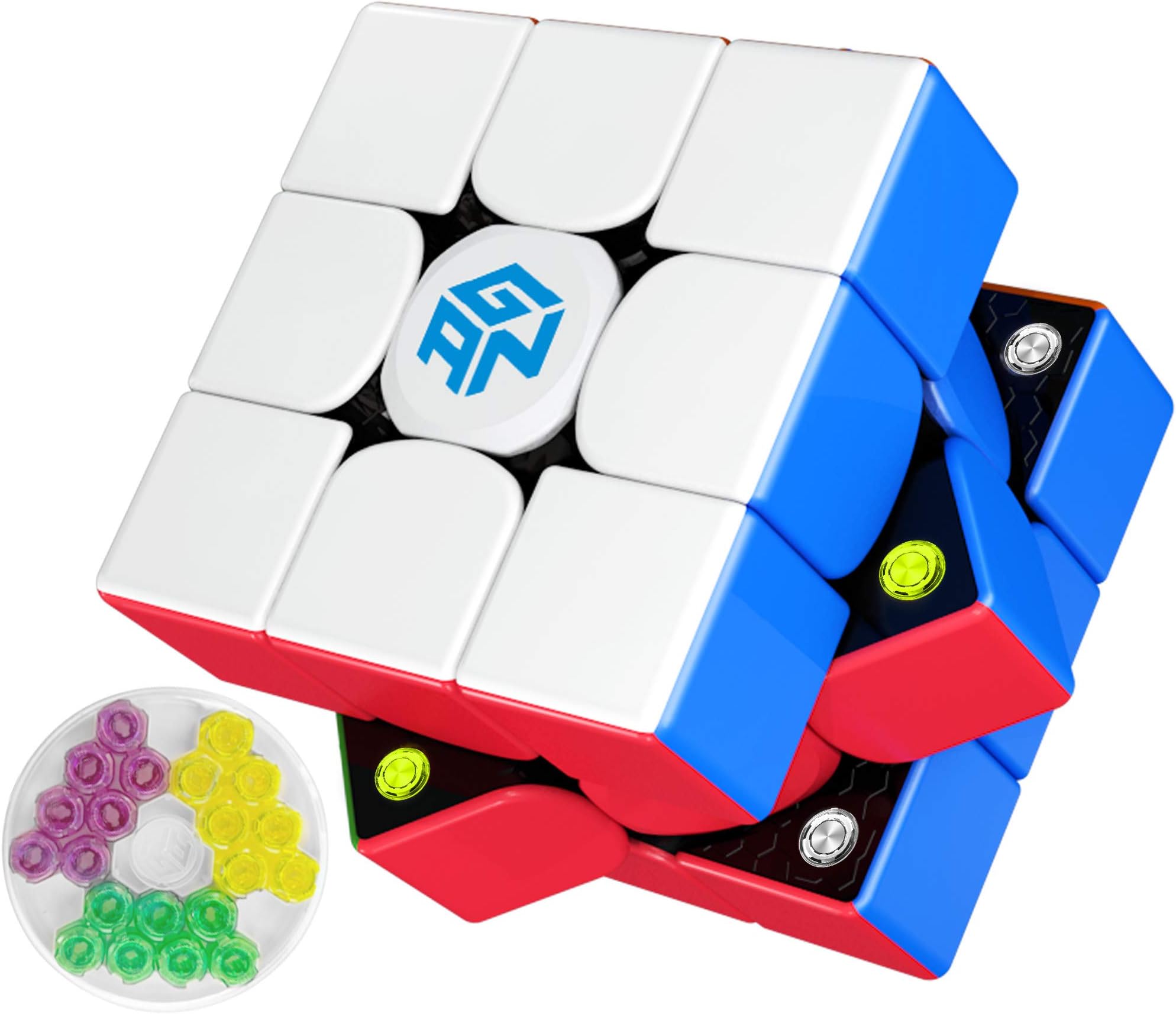 GAN 356 M 3x3 Magnetic Speed Cube, GAN Cube Standard Version with Extra GES, 3x3x3 Magic Cube, Stickerless (ver. 2020)