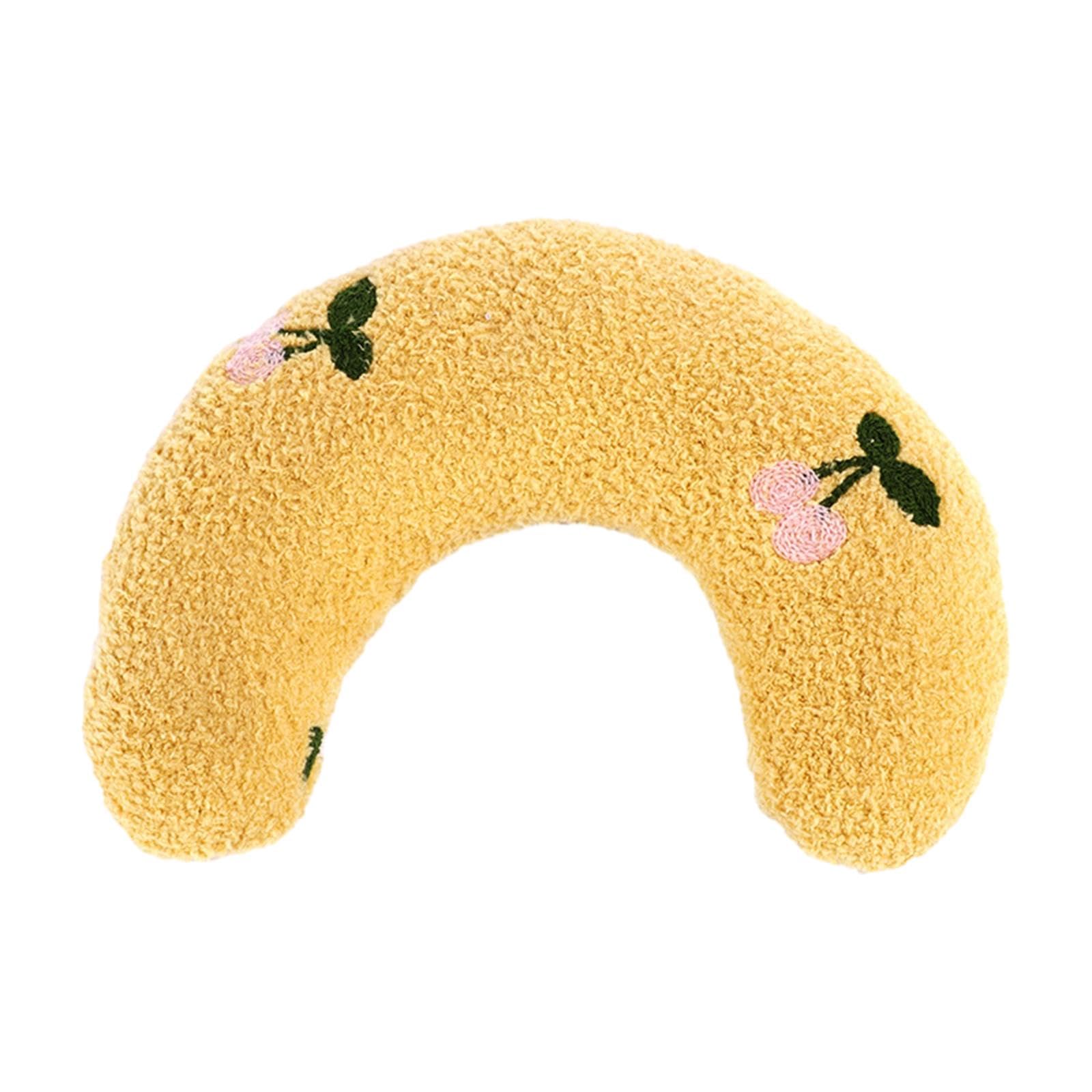 UJEAVETTE® Pet Neck Pillow Half Donut Cushion Sleep Pillow for Cat Kitty Small Dog Yellow-image-44