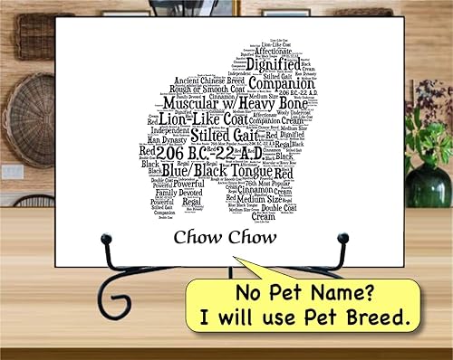 Miniatura 3 de Chow Chow Personalize Dog Wall Art Print | Custom Name | Pet Loss Memorial Present | Gift Wrapped Home Decor | USA Handmade