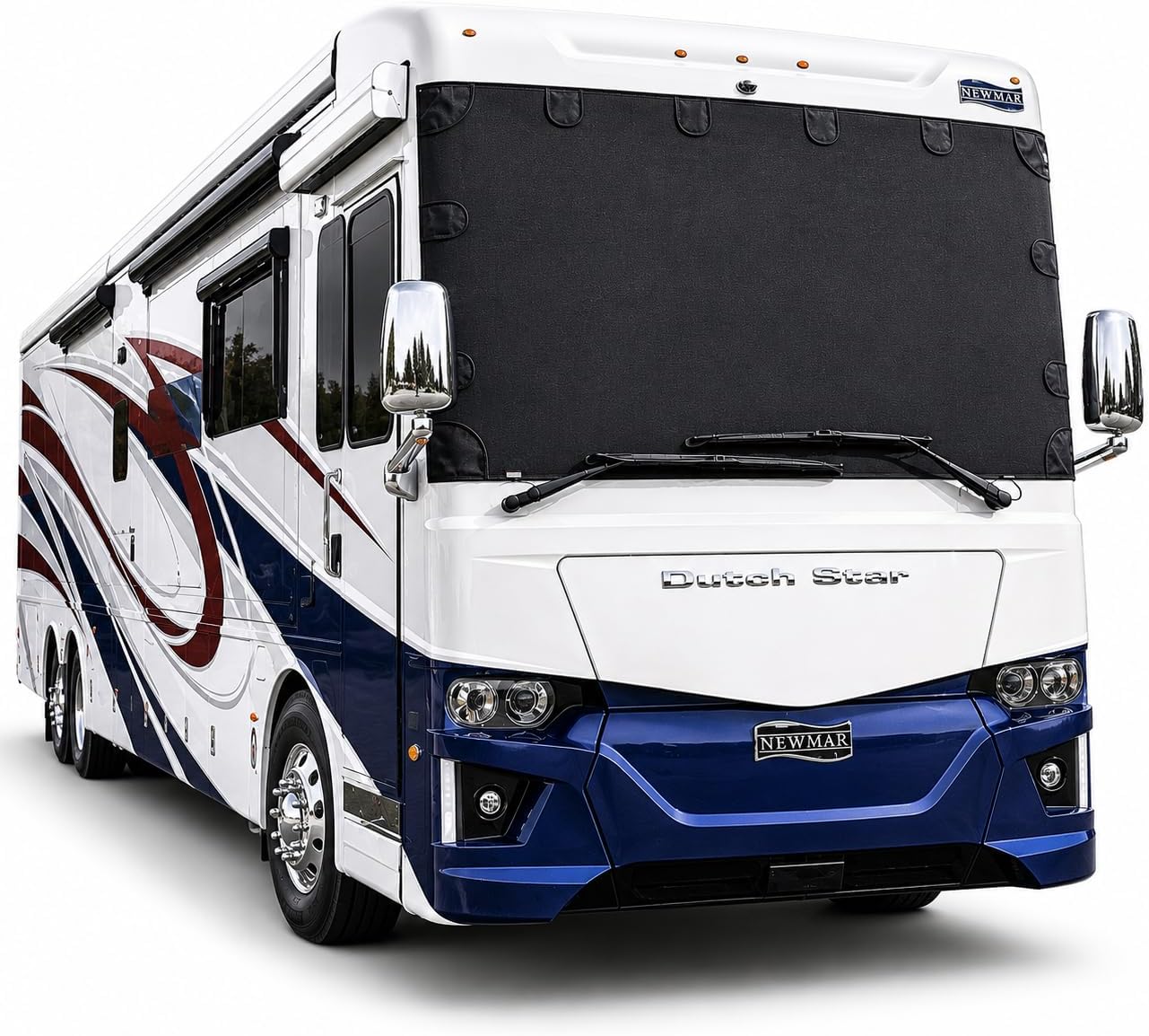 Magne Shade Magnetic Exterior Windshield Sun Shade for 2016-2026 Newmar Dutch Star Motorhomes – Custom Fit RV Privacy Screen Heat & UV Blocker