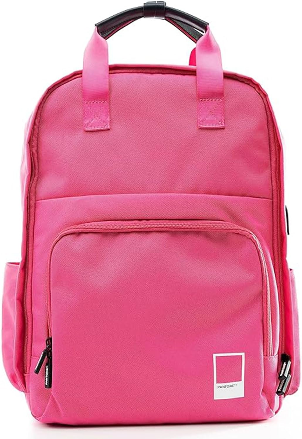 Zaino della Linea Celly Pantone, Zaino per Laptop 15,6″, Porta di Ricarica USB, Tasca Frontale con Zip, Manici Rinforzati e Spallacci Imbottiti, Rosa Pesca