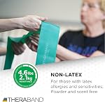 TheraBand Resistance Bands Set, Non-Latex Elastic Band for Upper/Lower Body Exercise, Strength Training Without Weights
