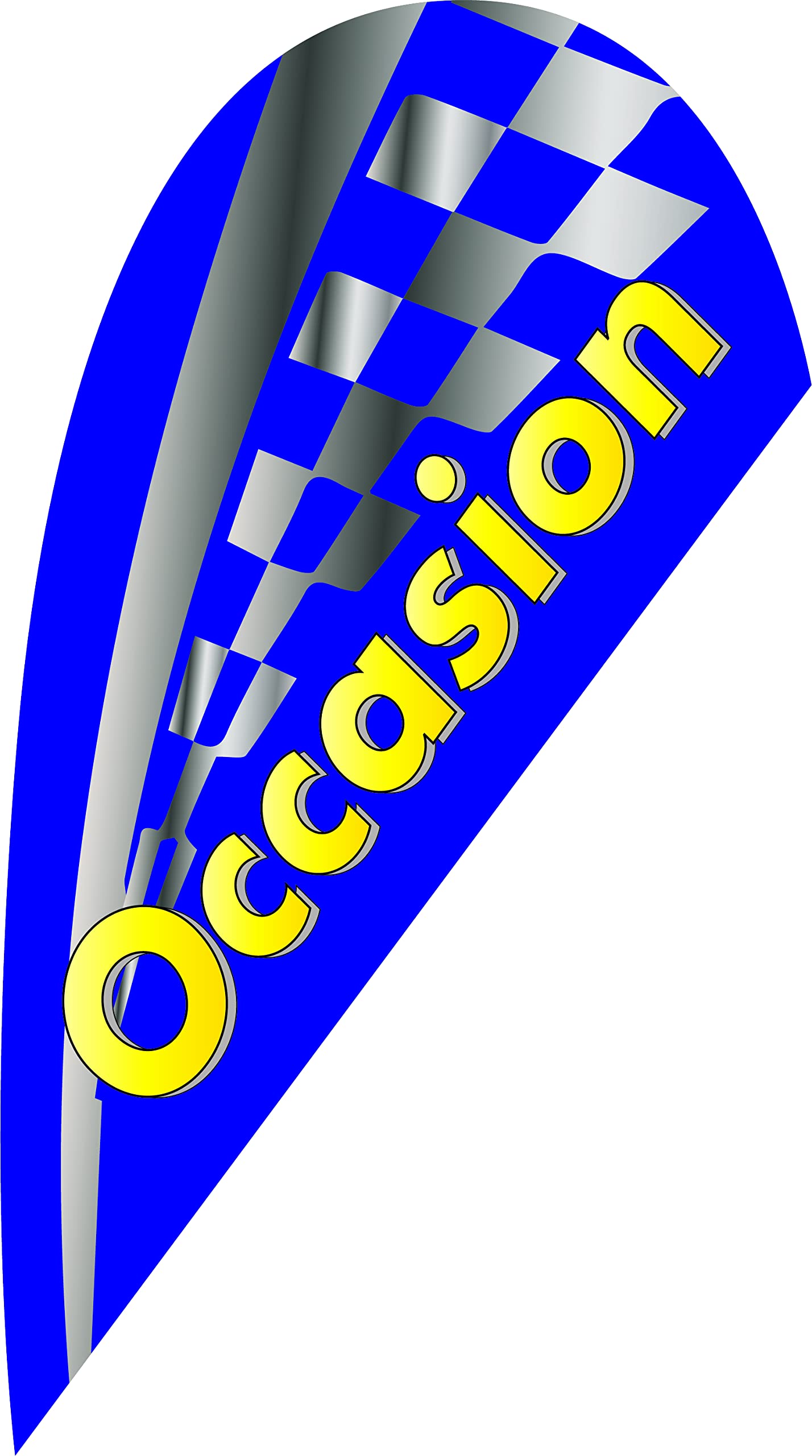 drapeau de vitre "OCCASION" Car Window BLEU automobile - Lot de 5 NEUF