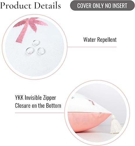 Miniatura 5 de Hofdeco Premium Solo funda de almohada Coastal Patio para interiores y exteriores, 20 x 20 pulgadas, repelente al agua para patio trasero, sofá,