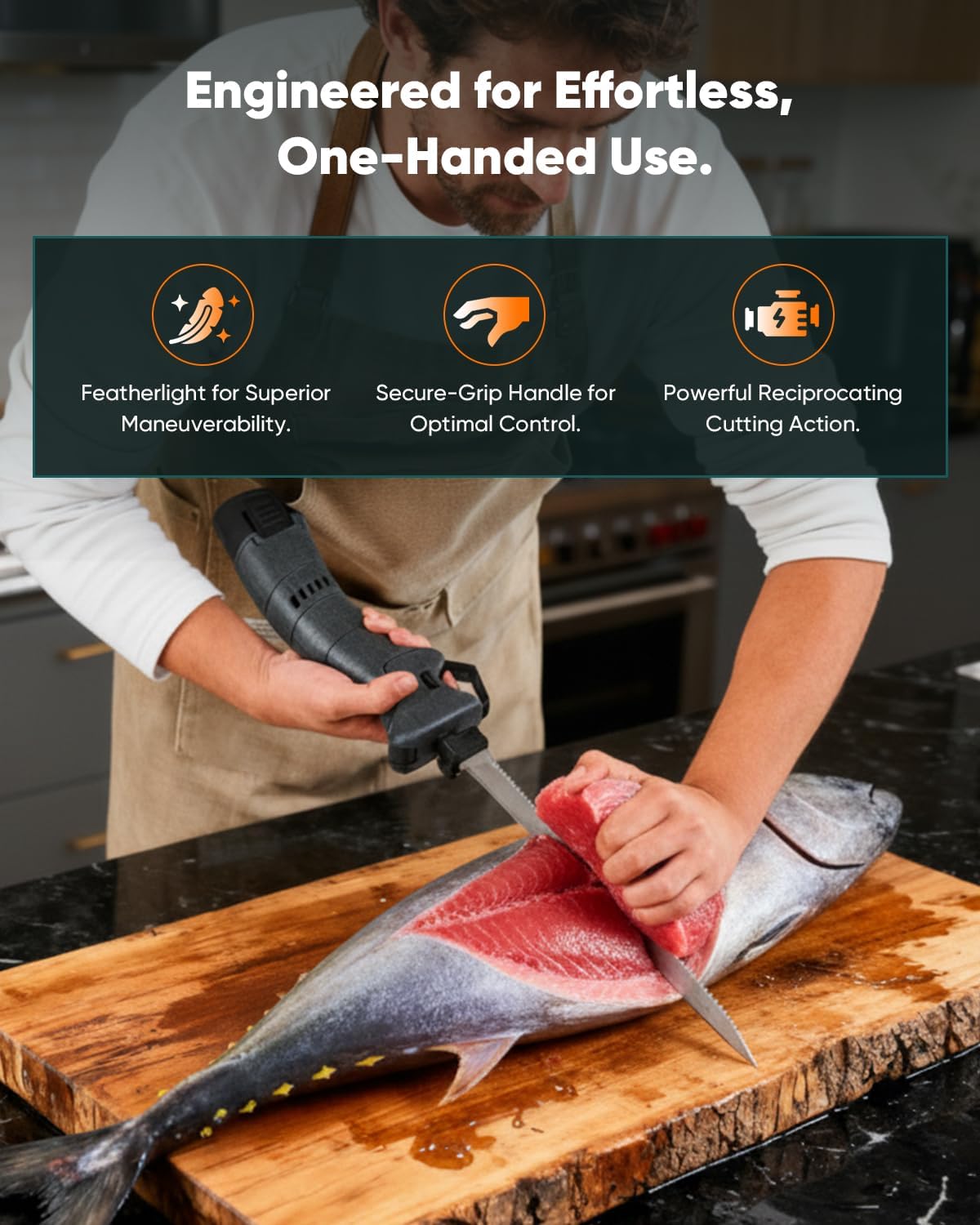 Electric Fillet Knife for Fish - Cordless Fillet Knife with 7-Inch 9-Inch 10-Inch Steel Blades, Dual Battery Fillet Knife Set, Electric Fish Fillet Knife for Fishing, Boat & Home Meat Carving