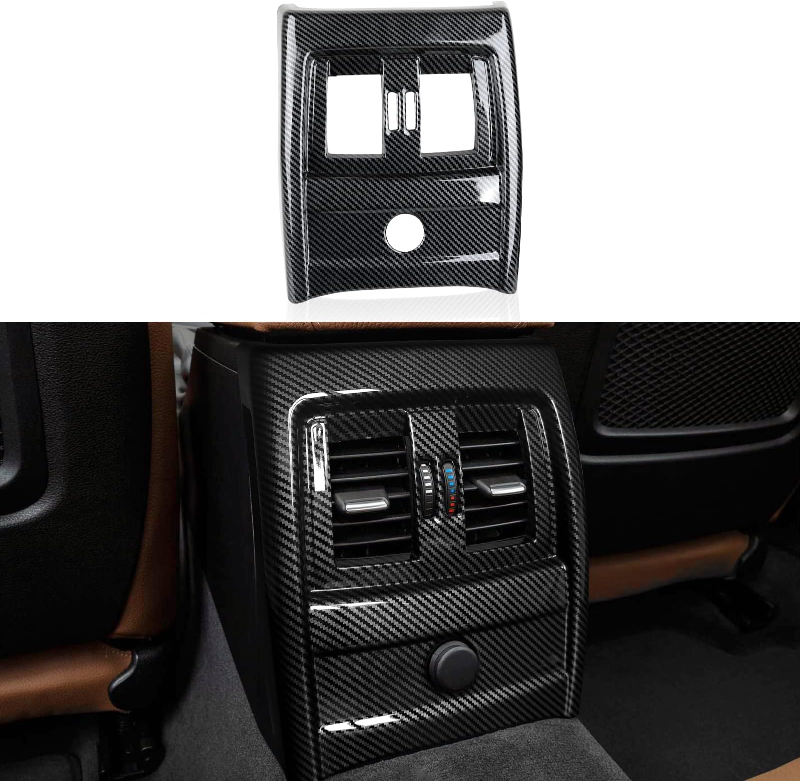 Car Rear Row AC Frame Cover Sticker Carbon Style ABS Decal Trim Fit For BMW F30 F31 F34 3GT F32 F36 Accessories-F33 Convertible NOT Fit