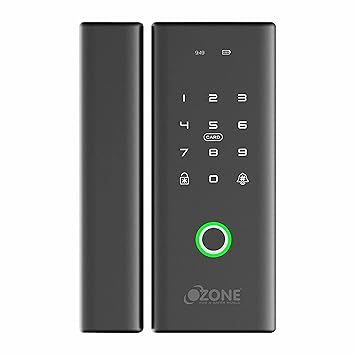 Ozone RFID and Fingerprint Wooden Door Lock with Remote and Mobile Application, Passage Mode, Anti-Theft Password, Automatic Locking, Smart Freeze (for Wooden Door Lock)