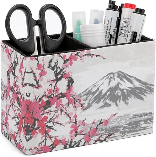 Portalápices para escritorio, Mountain Fuji Cherry Blossoms, soporte para bolígrafo, organizador de escritorio, organizador de lápices, soporte para