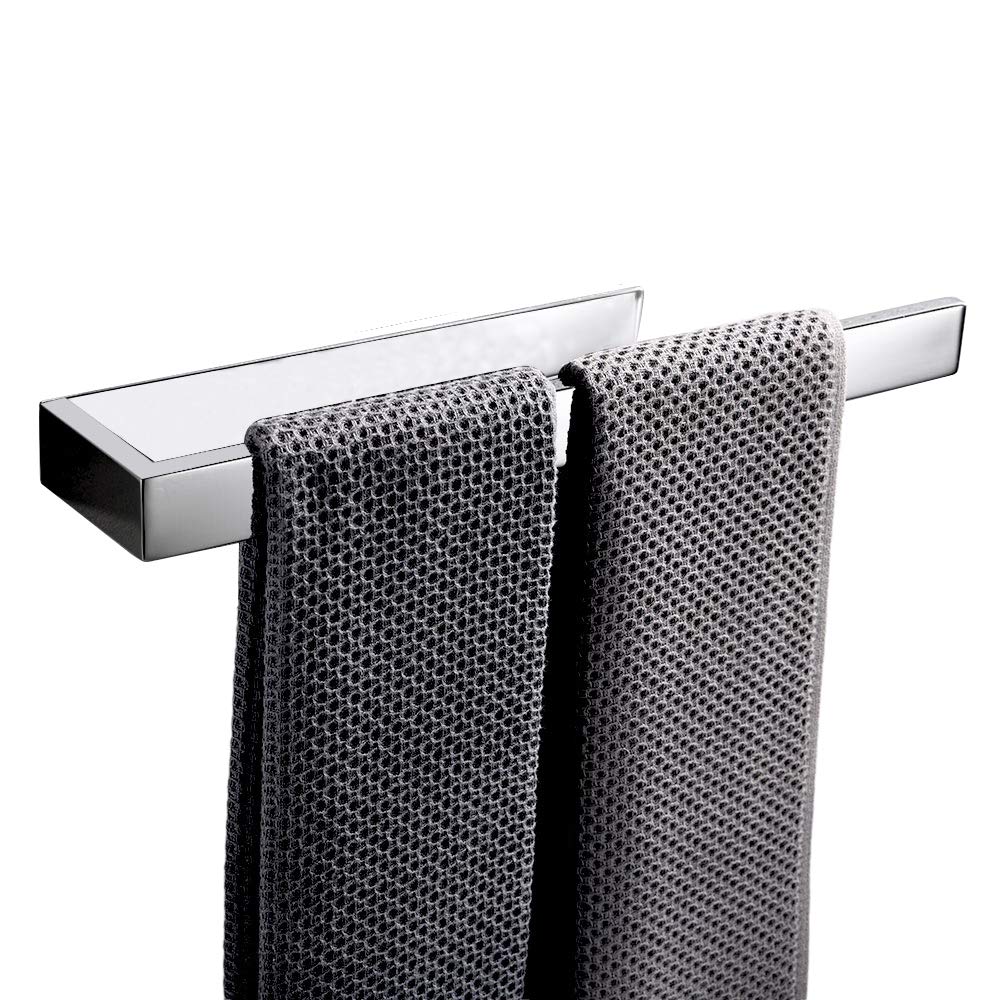 35cm Bagno in Acciaio Inox Anello Portasciugamani Autoadesivo Senza Forare Portasciugamani Bagno Cucina Design Semplice Superficie (Cromata)