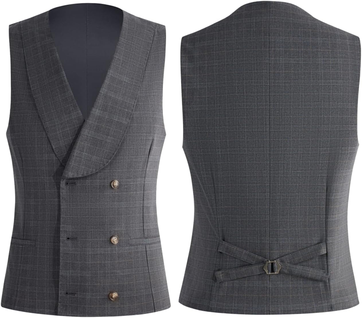 Men's Classic 3-Piece Suit Elegant Blazer Tuxedo Jacket, Vest & Trousers Set for Business, Wedding, Prom - Image 3