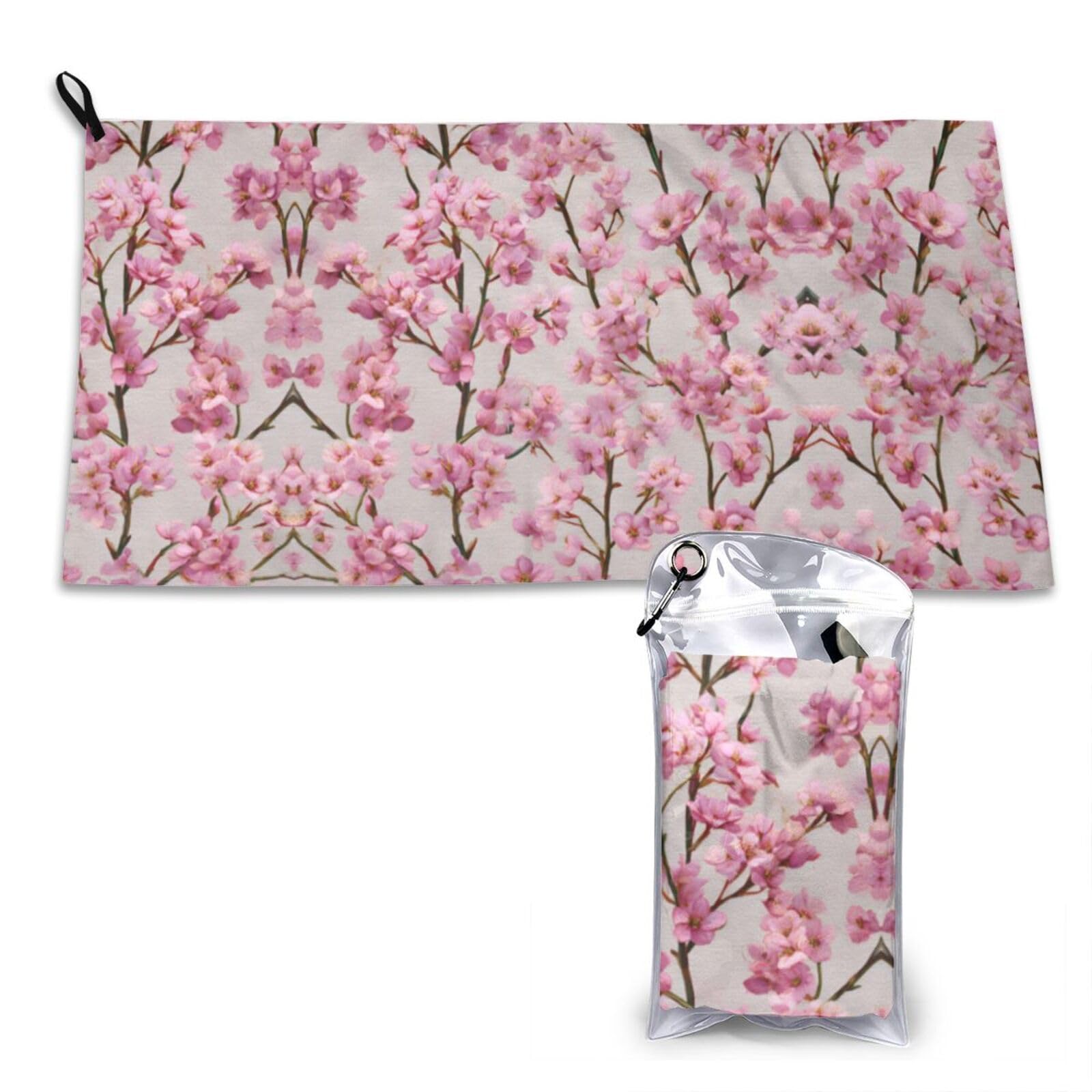 Wxwjshmgc White Cherry Blossoms Print Cooling Towel, Gym Towel,Cooling Towels For Neck, Soft Breathable Travel Cool Towel,Sports Towels For Gym,Camping
