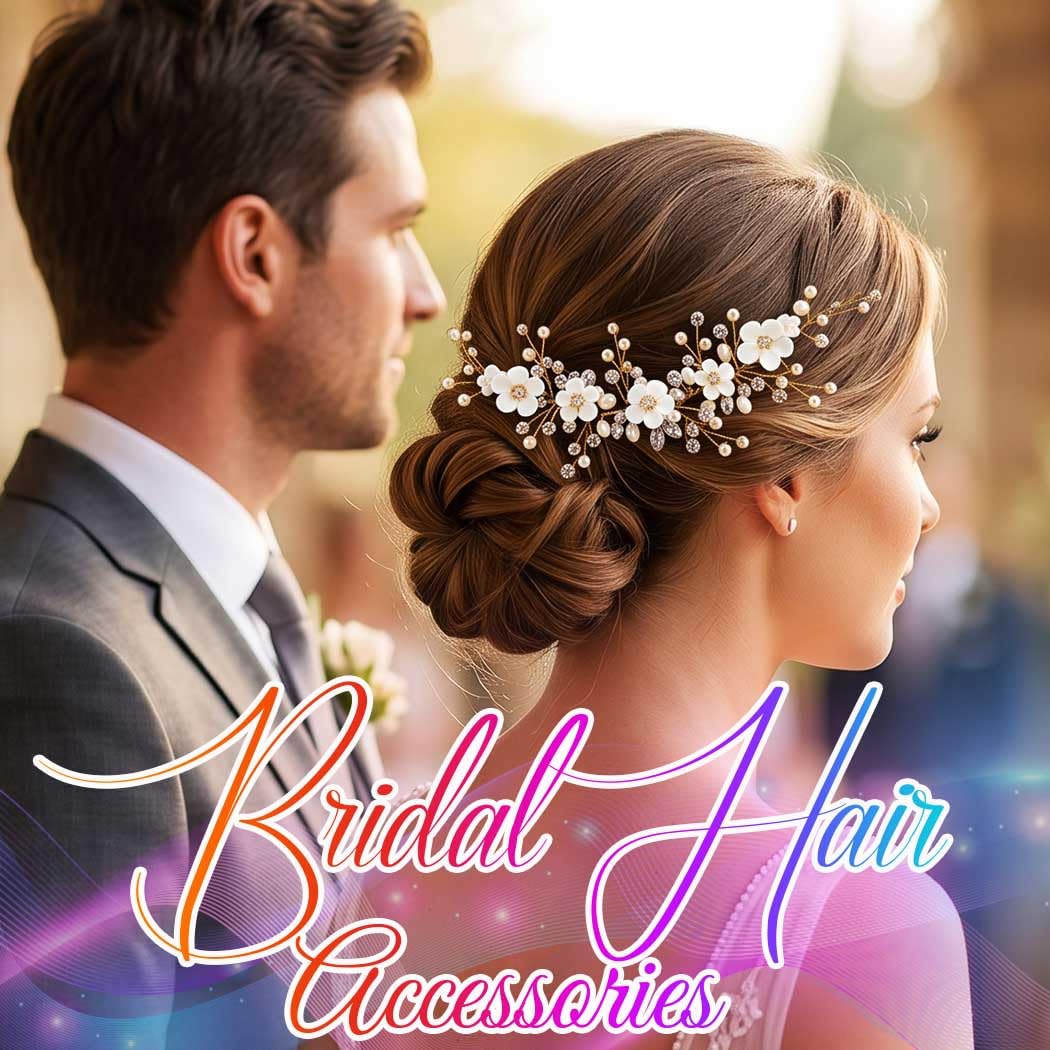 Unicra Gold Pearl Hair Pieces Bridal Wedding Hair Accessories for Brides image 4