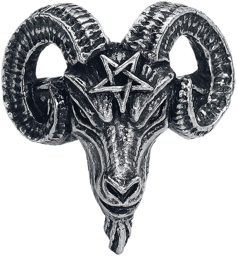 Alchemy GothicBaphomet Unisex Ring Standard XS, Pewter,