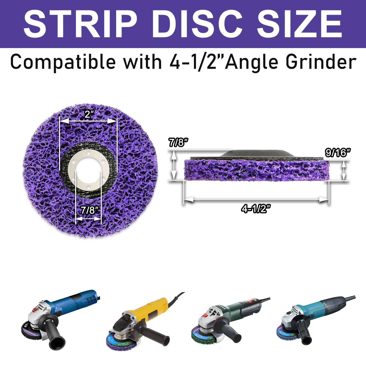 Paquete de 12 discos decapantes de pintura para amoladora angular, 4-1/2 x 7/8 pulgadas