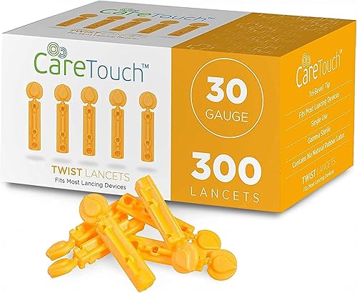 Lancets para pruebas de diabetes - Lancetas diabéticas de calibre 30 para análisis de sangre y pruebas de glucosa se adapta a la mayoría de