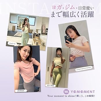 Amazon.co.jp: [Yomoment] ヨガウェア レディース 裾ねじり ラウンド