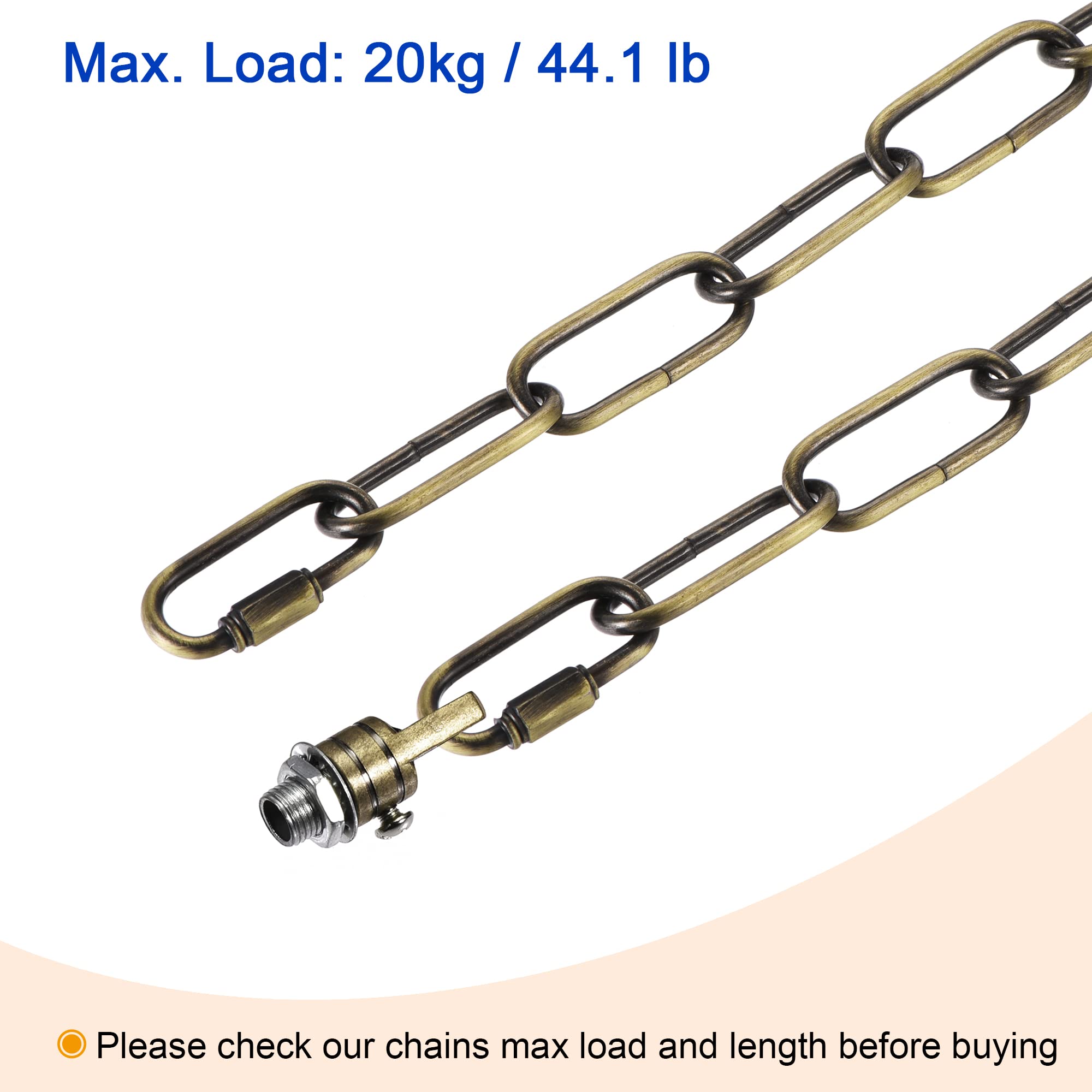 Hängeleuchten-Kette Aus Bronze – 30,5 Cm Lang, Für Lampen & Deko