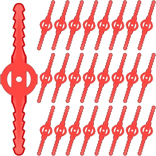 Honoson 24 piezas de cortadora de malas hierbas de repuesto, cuchilla de plástico, cortadora de malezas, accesorios para cortadora de césped