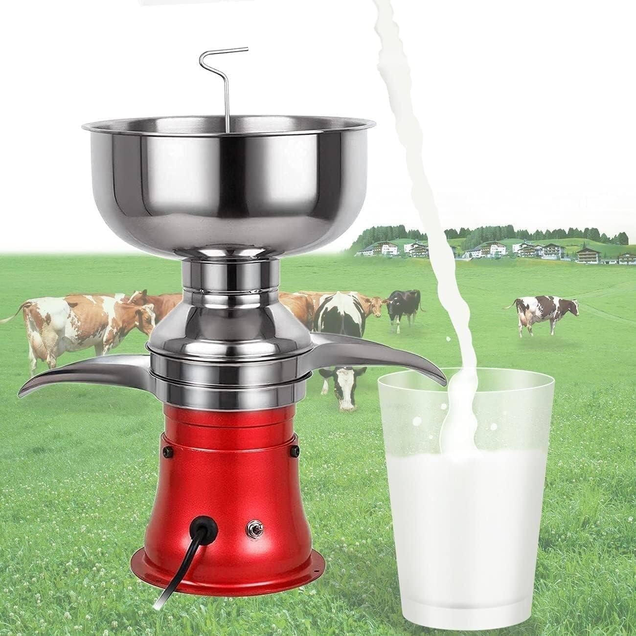 Zentrifuge Sahne Maschine, Elektrische Sahne Separator, Elektrischer Milchseparator, Aluminiumlegierung + ABS, Entfernbar, Einfach Zu Reinigen, Machen Sie Ihre Eigene Sahne Und Magermilch