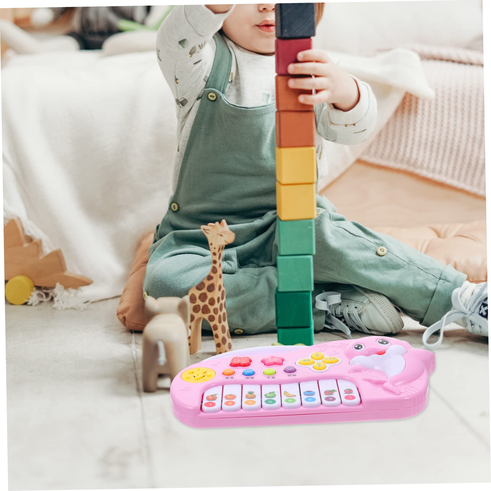 Vaguelly Electronic Instrument Training Toy Kids Musical Instrument Toy 101 Keys Piano Lights for Kids Learning