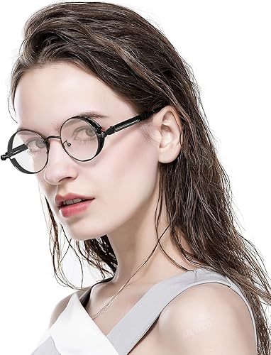 Miniatura 3 de AIEYEZO Round Steampunk Sunglasses for Men Women Retro Gothic Sun Glasses Round Metal Frame Ladies Shades