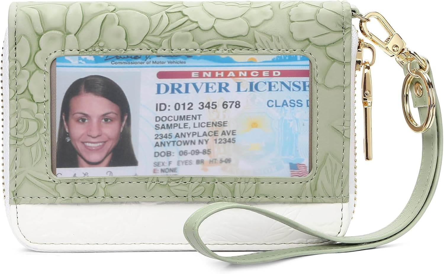 SENDEFN Credit Card Holder Wristlet Woman Wallets RFID Blocking Zipper Purse with ID Window - Image 9