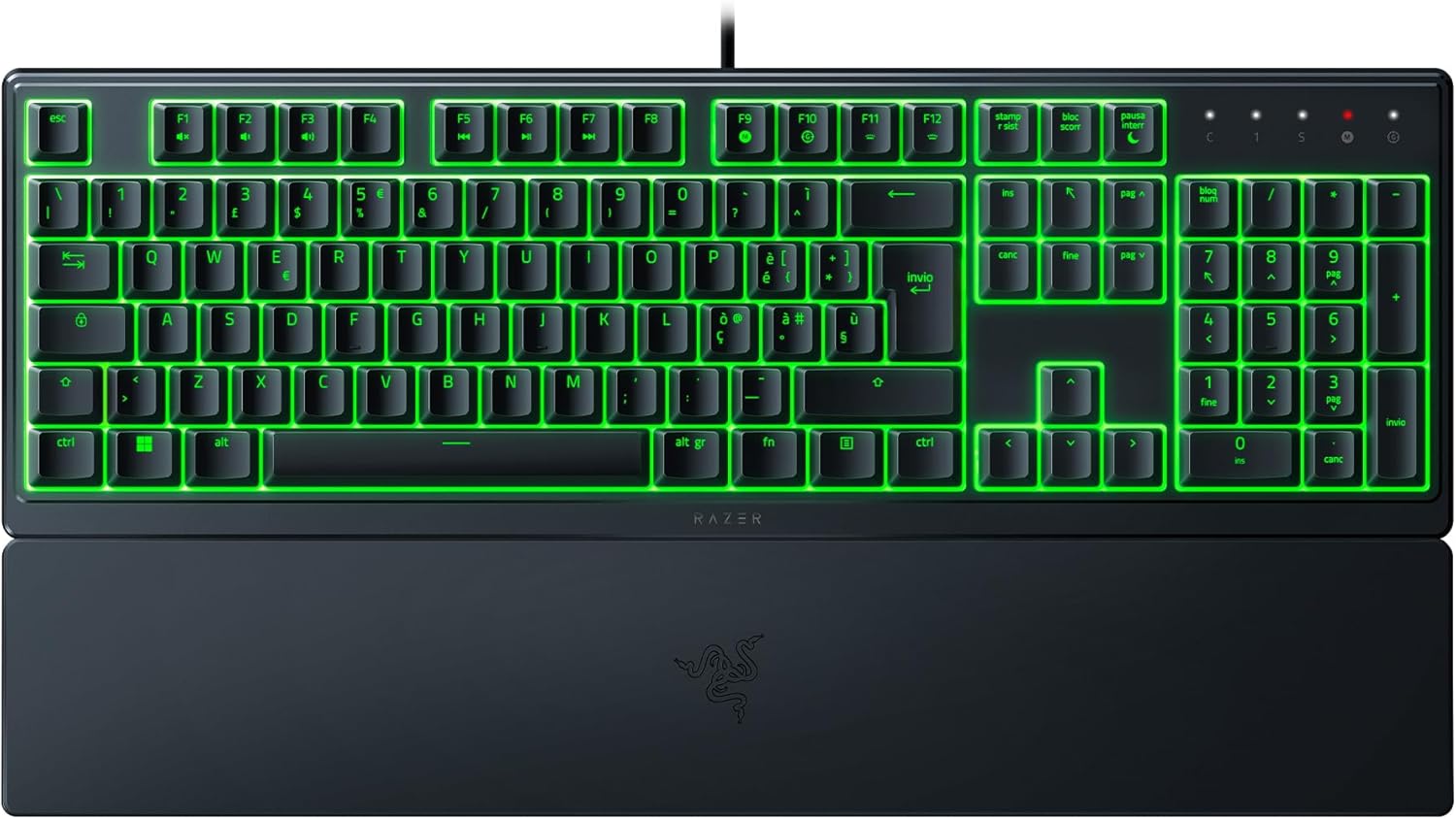 Razer Ornata V3 X - Tastiera a membrana a basso profilo con Razer Chroma RGB (interruttore ibrido a membrana - Tastiera gaming