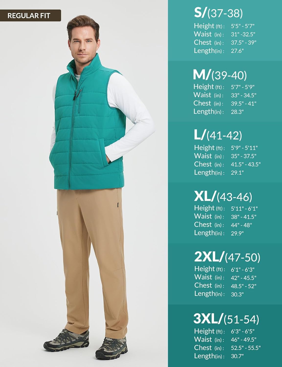 baleaf Men's Fleece Lined Puffer Vest Lightweight Warm Sleeveless Jacket with Full Zip Winter Vest for Golf Running