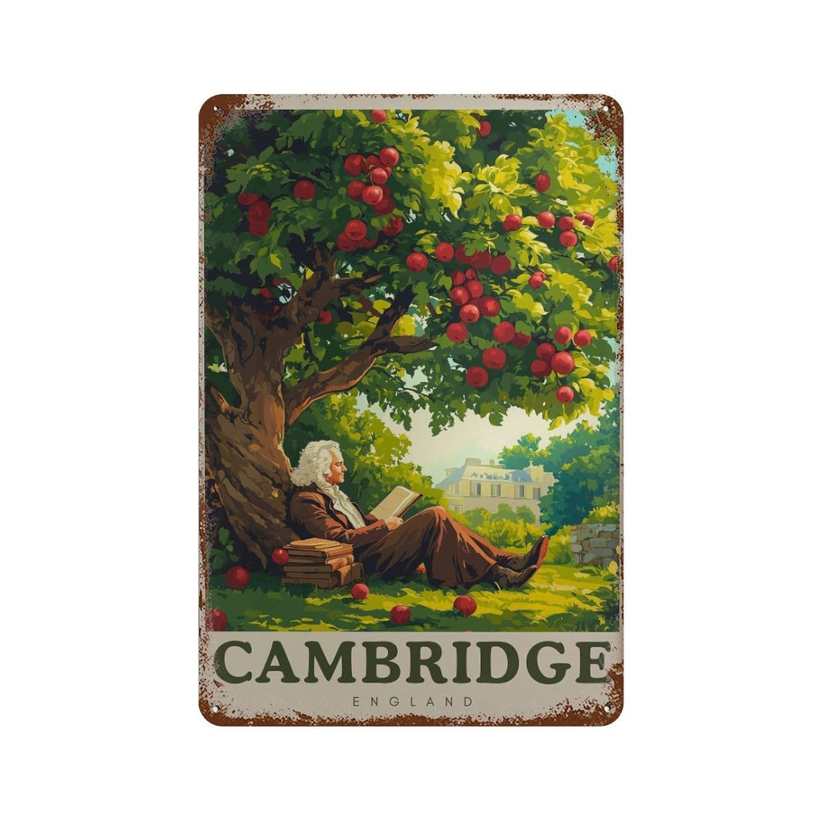 xiaoxiaoshen Cambridge England Travel Wall Decor Art Metal Tin Poster Modern Home Decor Art Home Bar Shop Decorations Vintage Sign 30x20cm